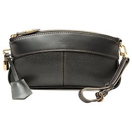 Louis Vuitton Lockit Clutch aus schwarzem Suhali-Leder Schwarz