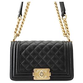 Chanel Black Small Quilted Caviar Boy Flap Noir