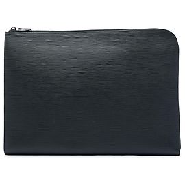 Louis Vuitton Black Epi Pochette Jour GM Schwarz