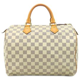 Louis Vuitton White Damier Azur Speedy 30 Bianco