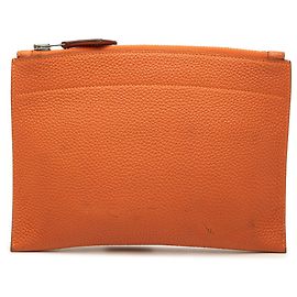 Hermès Mini Bazar Pouch aus Togo Orange Orange