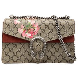 Sac à épaule Gucci Medium GG Supreme Blooms Dionysus Beige Beige