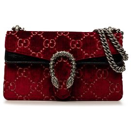Gucci Sac Bandoulière Dionysus en Velours GG Rouge Medium Rouge