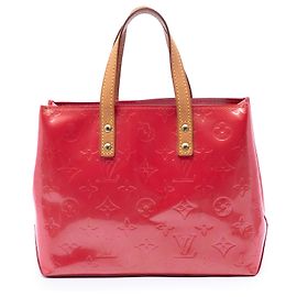 Louis Vuitton Pink Monogram Vernis Reade PM Rosa Outro