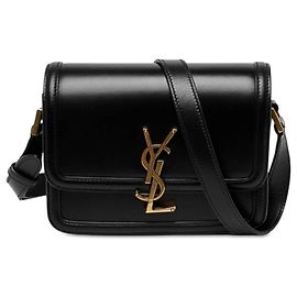 Autre Marque Bolso Solferino Saint Laurent Small de piel de becerro negro con caja Negro