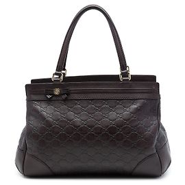 Gucci Brown Guccissima Mayfair Tote Brown Dark brown