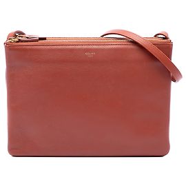 Céline Celine Trio Crossbody Large aus rotem Lammleder Rot Andere