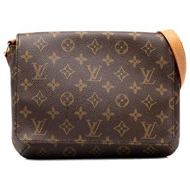 Louis Vuitton Brown Monogram Musette Tango Short Strap Marrone