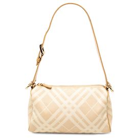 Sac à épaule Burberry Beige Nova Check Canvas Beige
