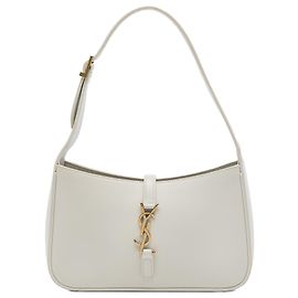 Autre Marque Saint Laurent Le 5 a 7 en cuir de veau lisse blanc Blanc Blanc cassé