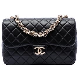 Chanel Black Medium Quilted Lambskin Westminster Pearl Flap Schwarz
