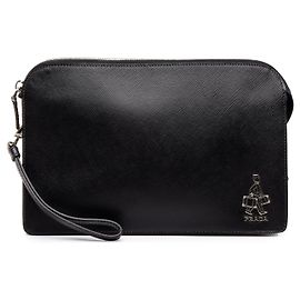 Clutch Prada Bellboy in Saffiano nero Nero