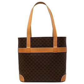 Céline Celine Brown Macadam Coated Canvas Tote Braun