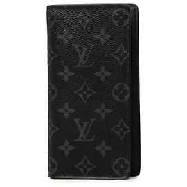 Cartera larga Louis Vuitton Brazza Monogram Eclipse negra Negro