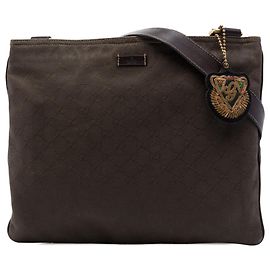 Borsa a tracolla Gucci in tela GG marrone Marrone Marrone scuro
