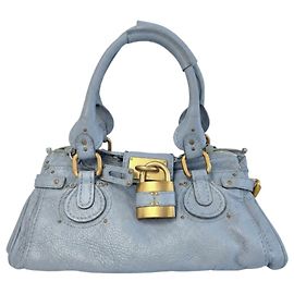 Chloé Borsa Chloe Paddington Pelle Blu Chiaro Hardware Oro (GHW) - Y2K - Vintage Blu