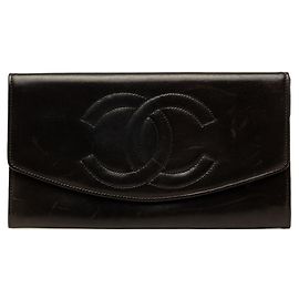 Carteira Longa Chanel Coco Mark Preto
