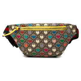 Sac ceinture cœur pour enfants Gucci GG Supreme Multicolore Beige