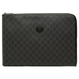 Pochette Gucci GG Supreme Second Bag Noir