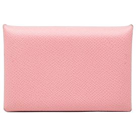 Hermès Carteira/Porta-moedas Hermes Calvi Rosa
