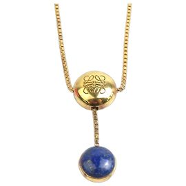 Collar Loewe azul y dorado Azul Dorado