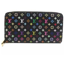 Carteira Longa Louis Vuitton Monogram Multicolore Preto Multicor