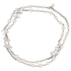 Collana Chanel Coco Mark in perle finte e strass Altro
