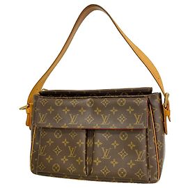 Bolso de hombro Louis Vuitton Monogram Vivacite GM Castaño