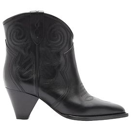 Botas Western Isabel Marant em couro preto Preto