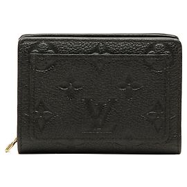 Carteira Bi-fold Louis Vuitton Monogram Empreinte Preto