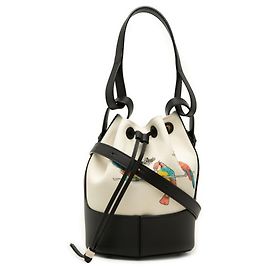 Borsa Loewe Anagram Balloon Nero Multicolore Crudo
