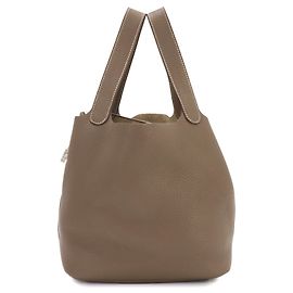 Hermès Bolsa Hermes Picotin Lock MM Taupe