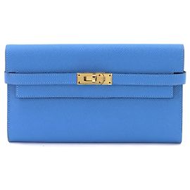 Hermès Hermes Kelly Long Wallet in Blue Paradise Blue