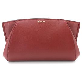 Bolsa de mão Cartier C de Clutch Bordeaux