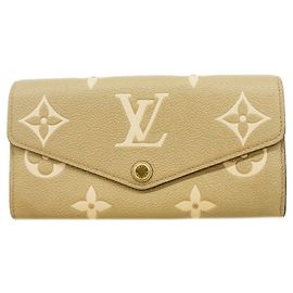 Louis Vuitton Monogram Empreinte Bicolor langes Portemonnaie Beige