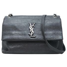 Autre Marque Bolsa de ombro Saint Laurent em couro preto Preto