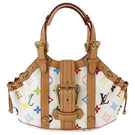 Louis Vuitton Monogram Multicolore Theda Handbag White