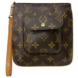 Bolso Pouch con Divisiones Louis Vuitton Castaño