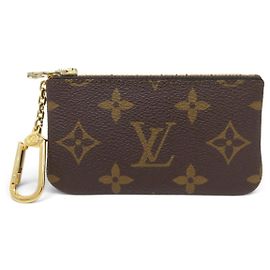 VINTAGE LOUIS VUITTON M62650 MONOGRAM CANVAS KEY HOLDER POCHETTE COIN Brown