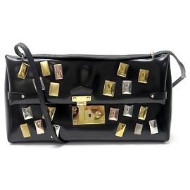 LOUIS VUITTON TRIANGLE PM M50852 HANDTASCHE SCHWARZES LEDER SCHULTERTASCHE Schwarz