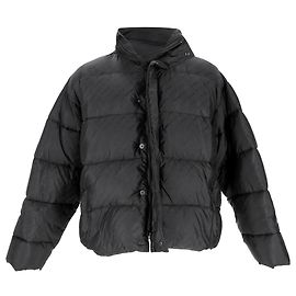 Balenciaga Logo All Over Down Jacket in Black Polyamide Black