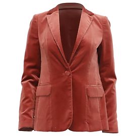 Autre Marque  Frame Single-Breasted Blazer in Rust Orange Cotton  Other Orange