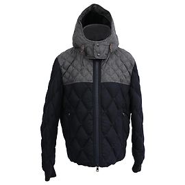 Giacca in piumino con cappuccio Moncler Labastide in poliammide blu navy Blu Blu navy