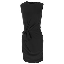 Giambattista Valli Mini-Kleid mit geraffter Vorderseite aus schwarzer Baumwolle Schwarz
