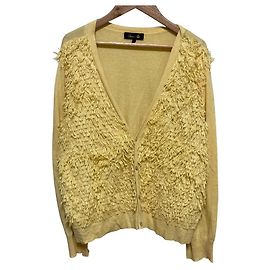 Autre Marque Cardigan en maille à franges Drawer Jaune