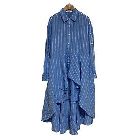 Autre Marque Vestido Snidel Fish Tail Stripe Azul