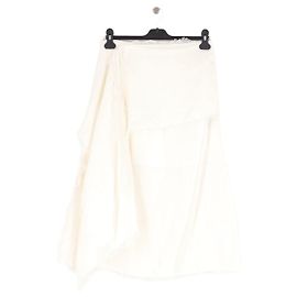 Autre Marque VIKTORIACHAN Long White Lace Skirt White