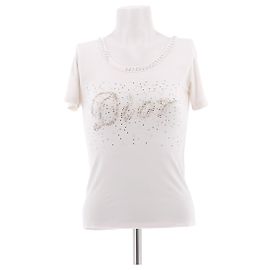 Dior T-shirt crème à détails papillons Blanc