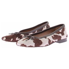Autre Marque Ballerines en cuir effet imprimé animal Marron