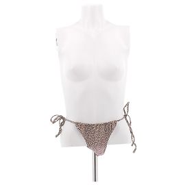 Autre Marque Bas de maillot de bain imprimé animal Marron